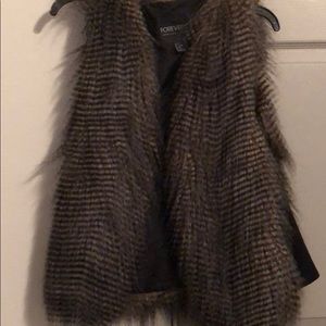 Faux fur vest